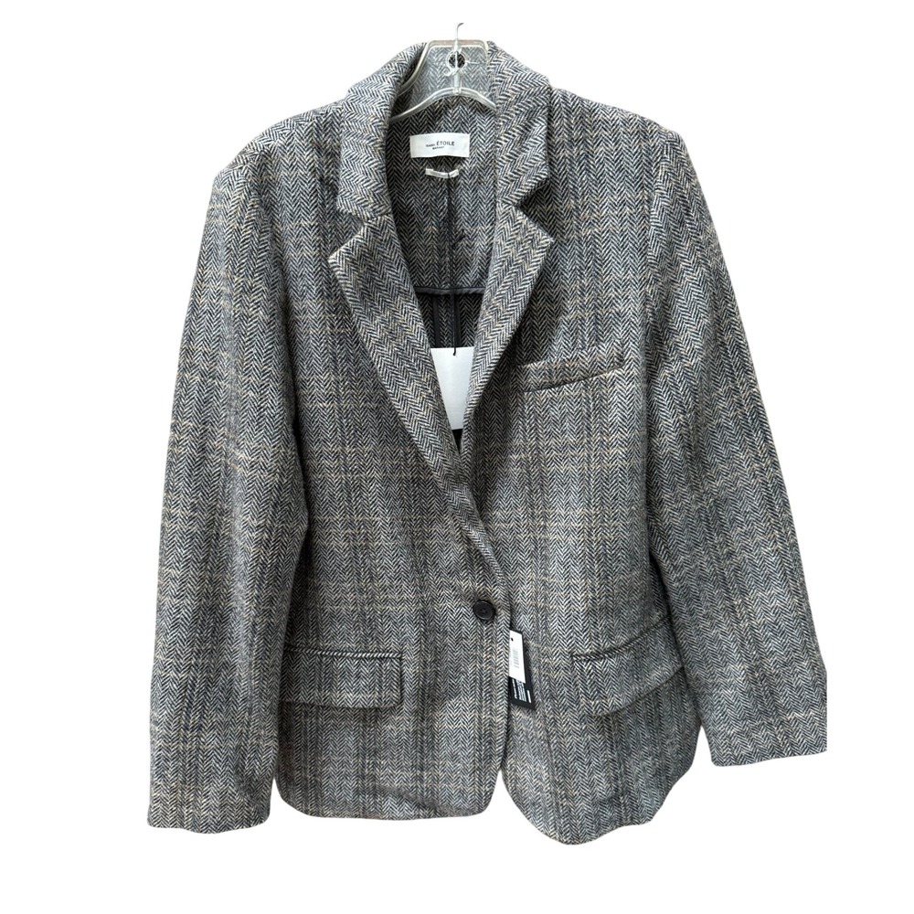 NWT Isabel Marant Étoile Charly Wool Herringbone Blazer –‎ Size 12 READ